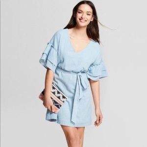 Universal Thread • Blue Ruffle Sleeve Dress